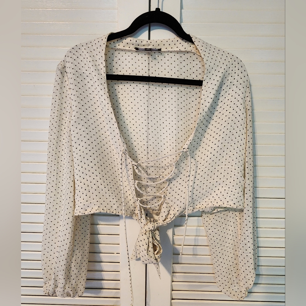 Lulus Polka Dot Crop Top